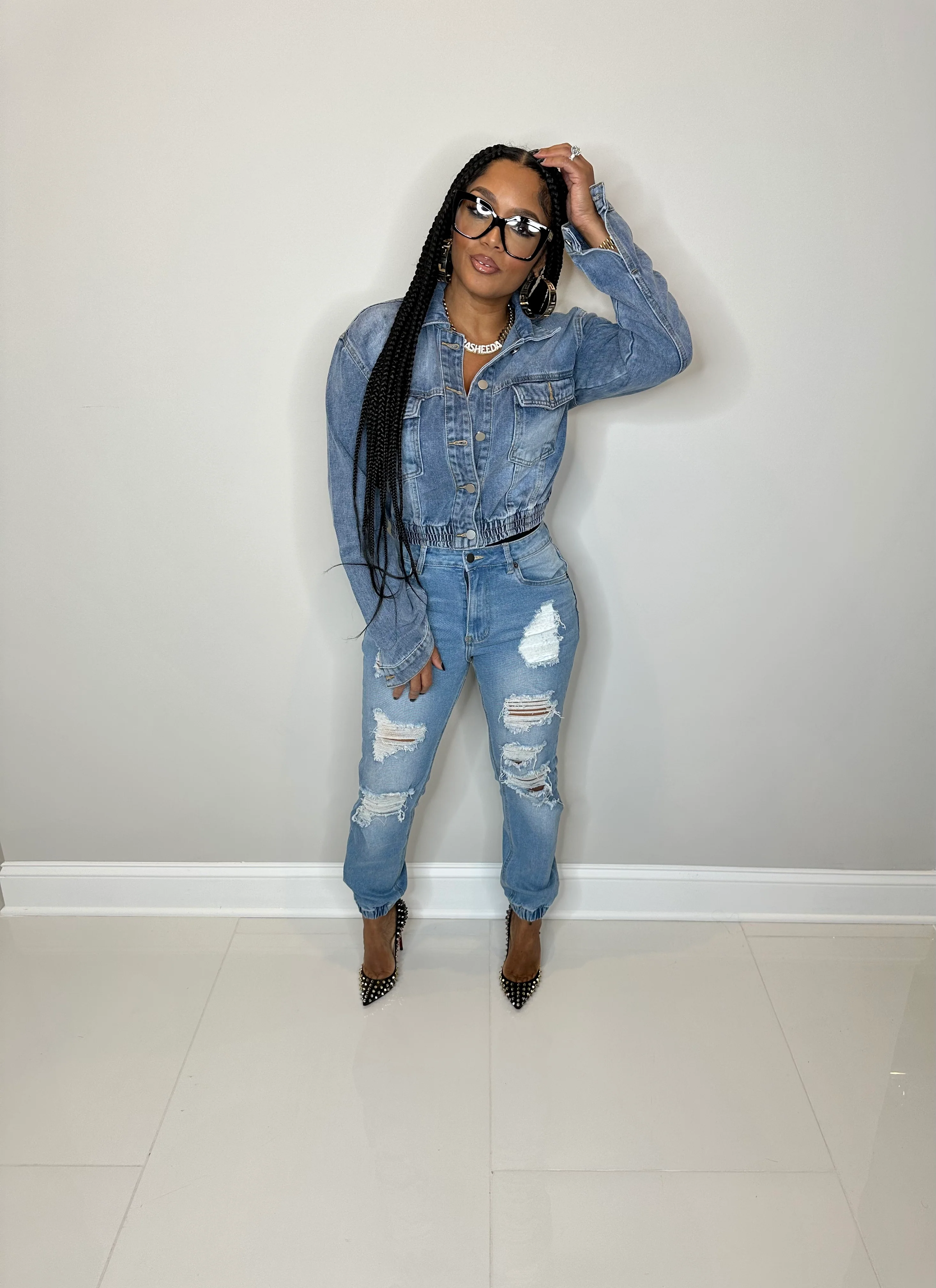 Crop It Denim Jacket - Image 3